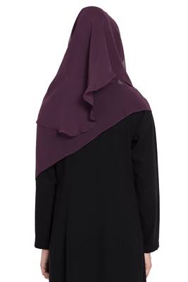 Purple Georgette Ready To Wear Instant Hijab 4