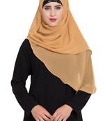 Beige Georgette Ready To Wear Instant Hijab