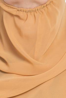 Beige Georgette Ready To Wear Instant Hijab 6