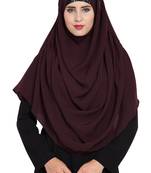 Wine Nida Khimar Ready To Wear Instant Hijab