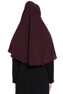 Wine Nida Khimar Ready To Wear Instant Hijab 4