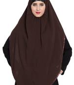 Brown Nida Khimar Ready To Wear Instant Hijab