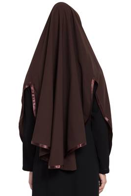 Brown Nida Khimar Ready To Wear Instant Hijab 4