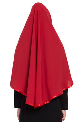 Red Nida Khimar Ready To Wear Instant Hijab 4