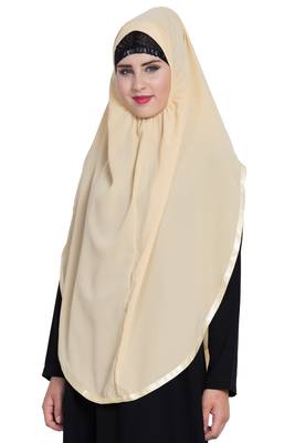 Fawn  Nida Khimar Ready To Wear Instant Hijab 3