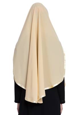 Fawn  Nida Khimar Ready To Wear Instant Hijab 5