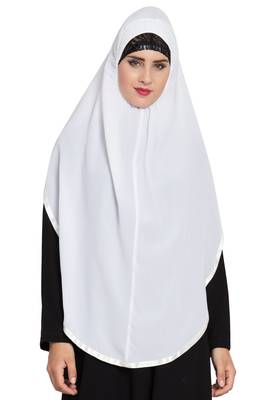 White Nida Khimar Ready To Wear Instant Hijab 2