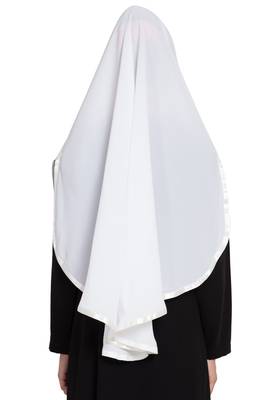 White Nida Khimar Ready To Wear Instant Hijab 5