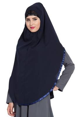 Blue Nida Khimar Ready To Wear Instant Hijab 3