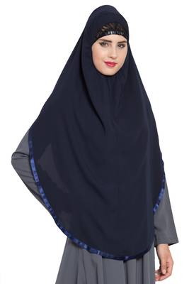 Blue Nida Khimar Ready To Wear Instant Hijab 4