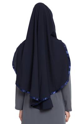 Blue Nida Khimar Ready To Wear Instant Hijab 5