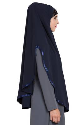 Blue Nida Khimar Ready To Wear Instant Hijab 6