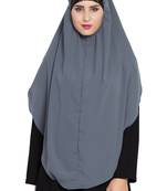 Grey Nida Khimar Ready To Wear Instant Hijab