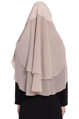 Beige Nida Khimar Ready To Wear Instant Hijab 4