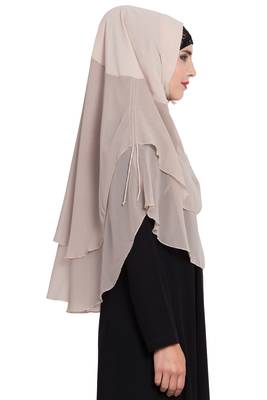 Beige Nida Khimar Ready To Wear Instant Hijab 5