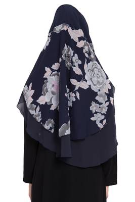 Blue Nida Khimar Ready To Wear Instant Hijab 5