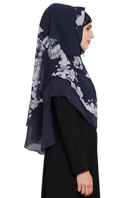 Blue Nida Khimar Ready To Wear Instant Hijab 6