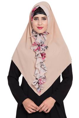 Beige Nida Khimar Ready To Wear Instant Hijab 1