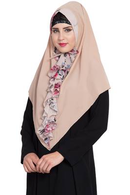 Beige Nida Khimar Ready To Wear Instant Hijab 2