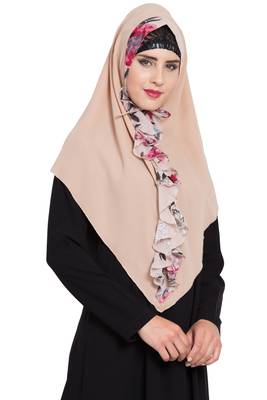 Beige Nida Khimar Ready To Wear Instant Hijab 3