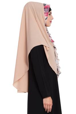 Beige Nida Khimar Ready To Wear Instant Hijab 5