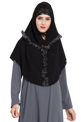 Black Nida Khimar Ready To Wear Instant Hijab 2