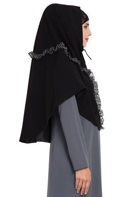 Black Nida Khimar Ready To Wear Instant Hijab 6