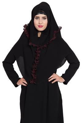 Black Nida Khimar Ready To Wear Instant Hijab 2