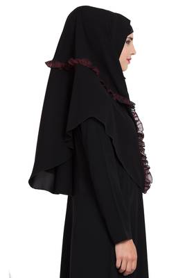 Black Nida Khimar Ready To Wear Instant Hijab 6