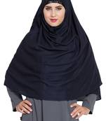 Blue Rayon Khimar Ready To Wear Instant Hijab