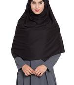 Black Rayon Khimar Ready To Wear Instant Hijab