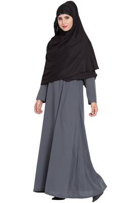 Black Rayon Khimar Ready To Wear Instant Hijab 3