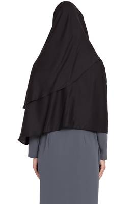Black Rayon Khimar Ready To Wear Instant Hijab 7