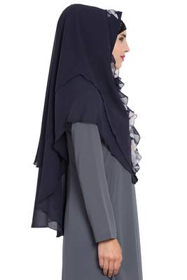 Blue Nida Khimar Ready To Wear Instant Hijab 6