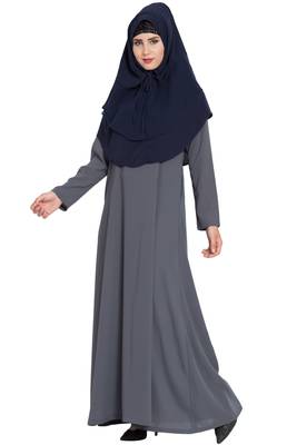 Blue Nida Khimar Ready To Wear Instant Hijab 3