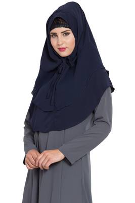 Blue Nida Khimar Ready To Wear Instant Hijab 4