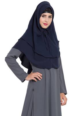 Blue Nida Khimar Ready To Wear Instant Hijab 6
