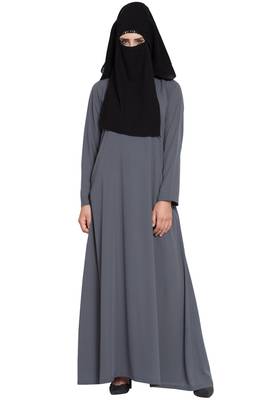 Black Georgette Three Layered Naqab Mouth Piece Hijab 1