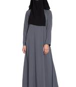 Black Georgette Three Layered Naqab Mouth Piece Hijab