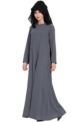 Black Georgette Three Layered Naqab Mouth Piece Hijab 4