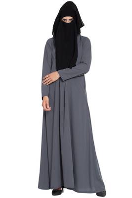 Black Georgette Three Layered Naqab Mouth Piece Hijab 1