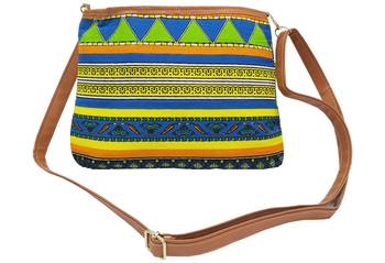 Shree Shyam Products Cotton Printed Green Sling Bag 1