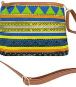 Shree Shyam Products Cotton Printed Green Sling Bag