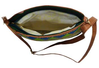 Shree Shyam Products Cotton Printed Green Sling Bag 2