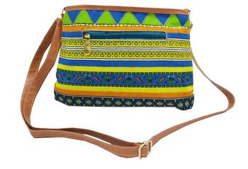 Shree Shyam Products Cotton Printed Green Sling Bag 3