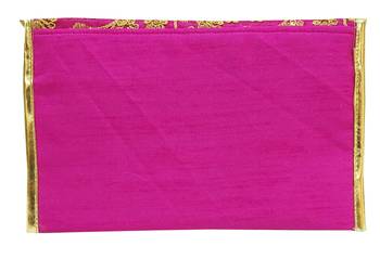 Shree Shyam Products Silk Embroidered Pink Clutch Sling 3