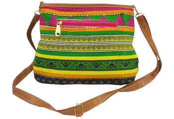 Shree Shyam Products Cotton Printed Pink Sling Bag 3