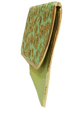 Shree Shyam Products Silk Embroidered Maroon Clutch Sling 4
