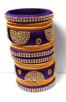 Kepler Fashion Handicraft Silk Thread Bangle Set For Wedding And Festive Occasion "Pack Of 14" 1