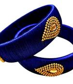 Kepler Fashion Simple Silk Thread Bangle Set For Girls And Women "Pack  Of 2"